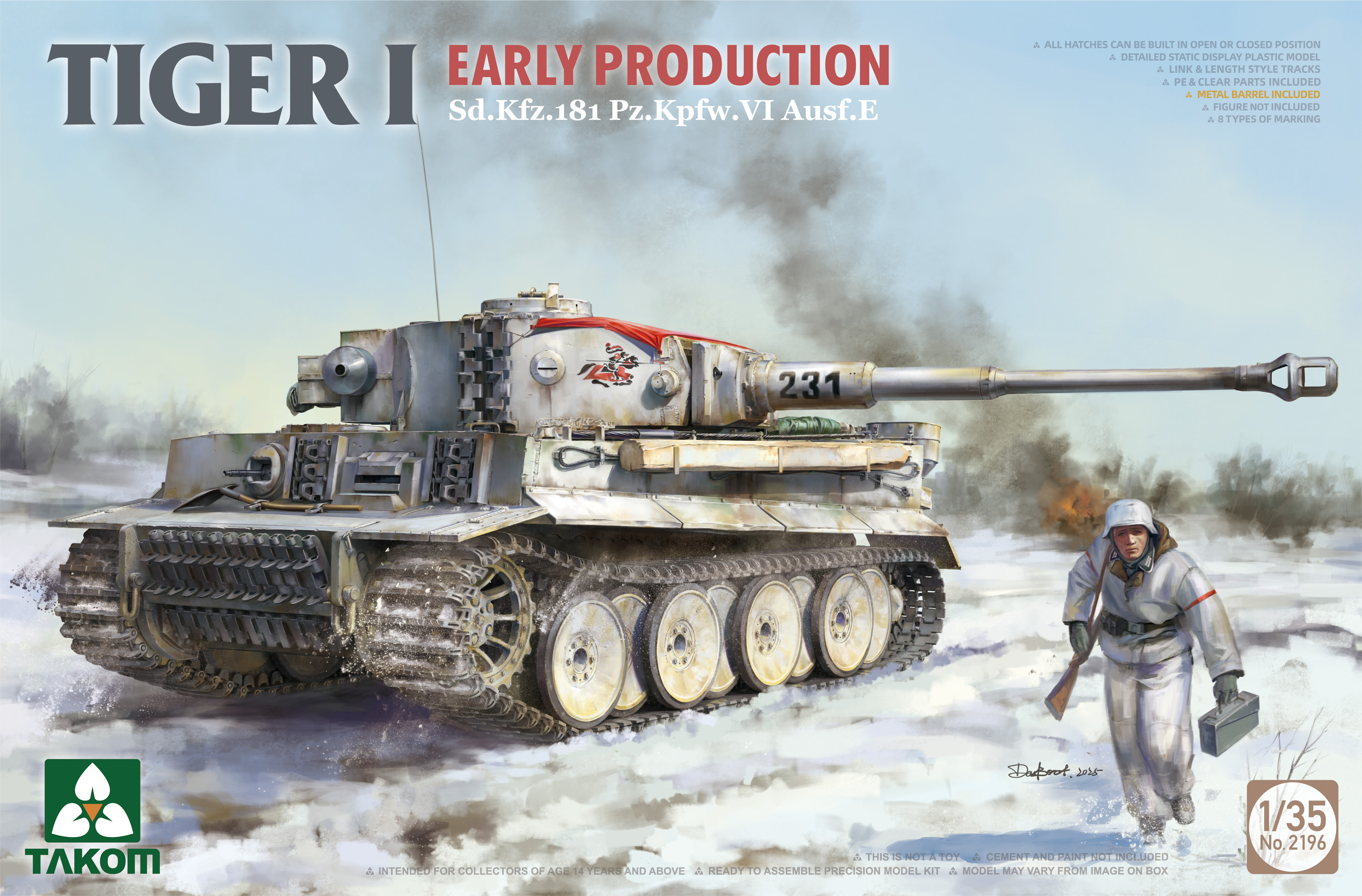 Tiger I Early Production & SU-76 プラモデル 1/35scale Multi-Material Kit : ティーガーI 初期生産型 TIGER I Ausf